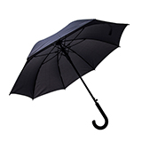 Зонт-трость ANTI WIND, полуавтомат, пластиковая ручка, темно-серый; D=103 см