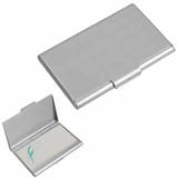 Визитница "Браш"; серебристый; 9,5х6,2х0,9 см; металл