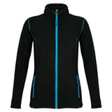 Толстовка "Nova Women", черная с ярко-голубым_S, 100% полиэстер, флис, 200г/м2 Толстовка "Nova Women", черная с ярко-голубым_S, 100% полиэстер, флис, 200г/м2