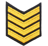 Шеврон по годам службы (годовка) 4 года службы (выслуги лет), 6х7,5 см