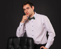 Галстук-бабочка Фэшн на фурнитуре мужская, с полной запечаткой