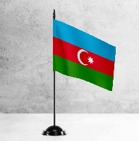 Настольный флажок Азербайджана 15х22 см Настольный флажок Азербайджана 15х22 см