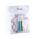 Набор фломастеров с раскрасками "Bancax Set" пластик, дерево, 7,2 x 9,2 x 1,6 cm