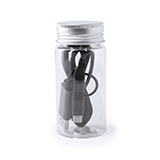 Провод для зарядки DRIMON в банке, черный, пластик