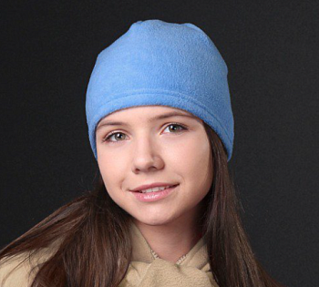 Шапка Вайт флисовая однослойная взрослая, однотонная