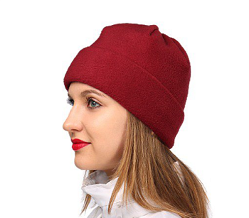 Шапка Вэст флисовая двухслойная взрослая, однотонная